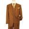 Extrema Cognac With Beige Windowpanes Super 140's Wool Vested Suit 28036/5-8